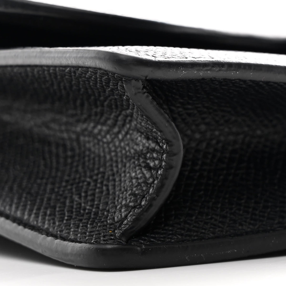 Grained Calfskin Saddle Pouch Bag Black wholesalehk.shop