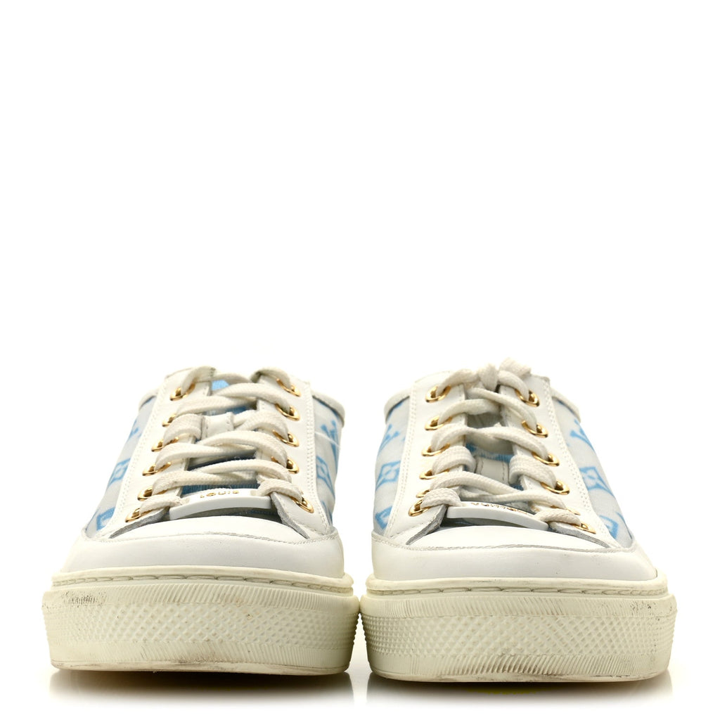 Technical Fabric Calfskin Monogram Stellar Sneakers 35  Blue £¨ Direct shipment via from wholesalehk.shop