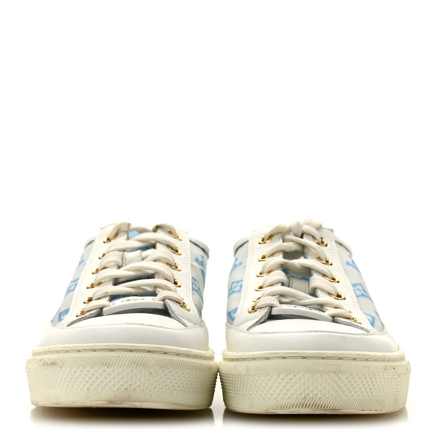 Technical Fabric Calfskin Monogram Stellar Sneakers 35  Blue £¨ Direct shipment via from wholesalehk.shop