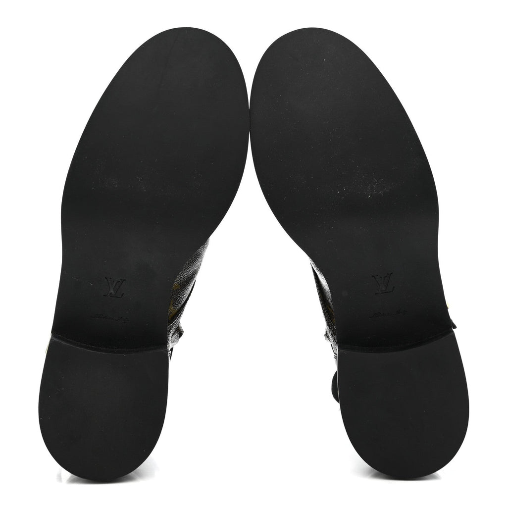 Calfskin Monogram Wonderland Flat Ranger Boots 39 Black £¨ Direct shipment via from wholesalehk.shop