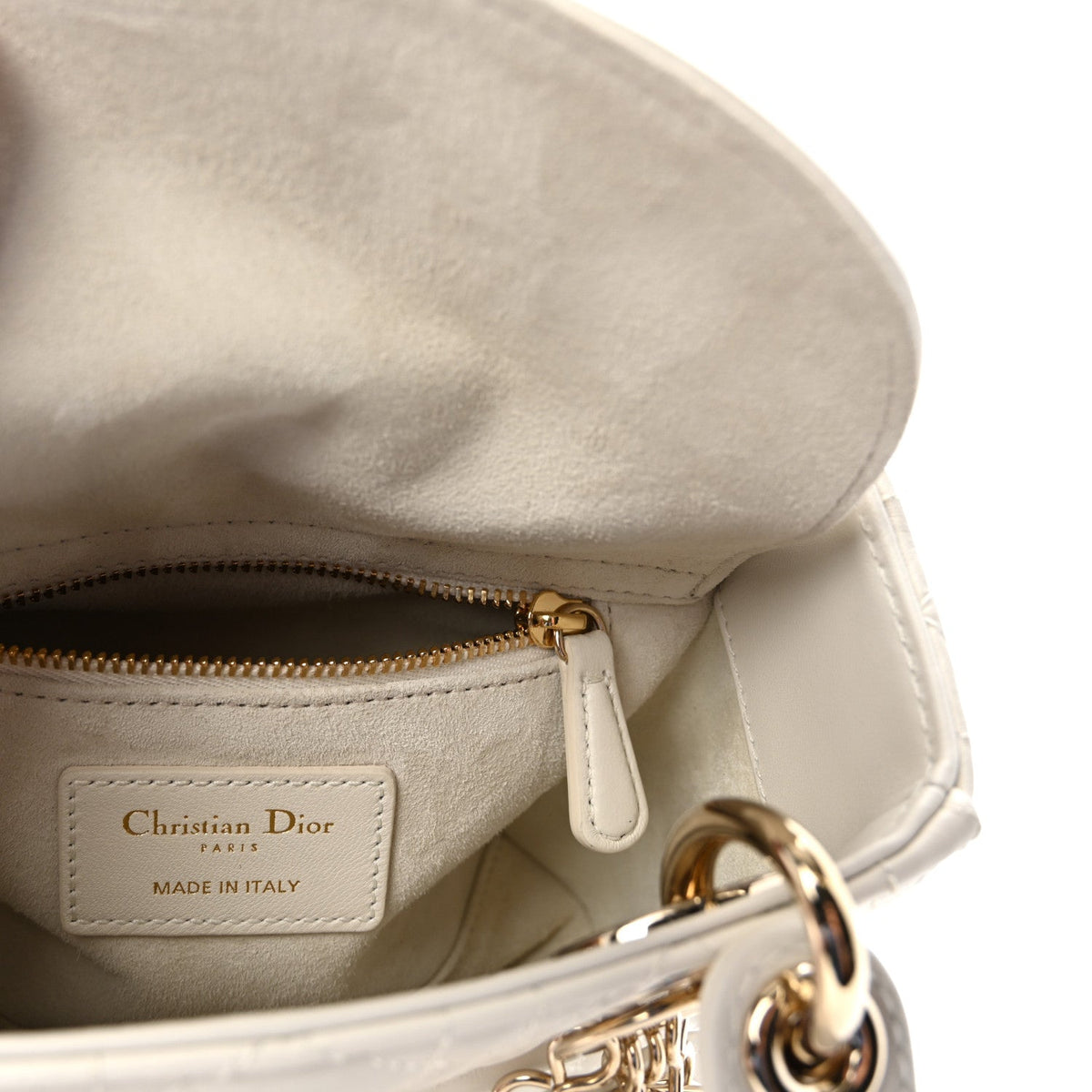 Lambskin Cannage Mini Lady Dior Latte wholesalehk.shop
