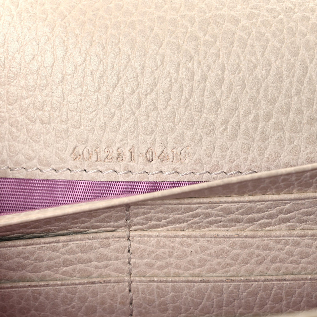 Dollar Calfskin Mini Dionysus Chain Wallet Mystic White wholesalehk.shop
