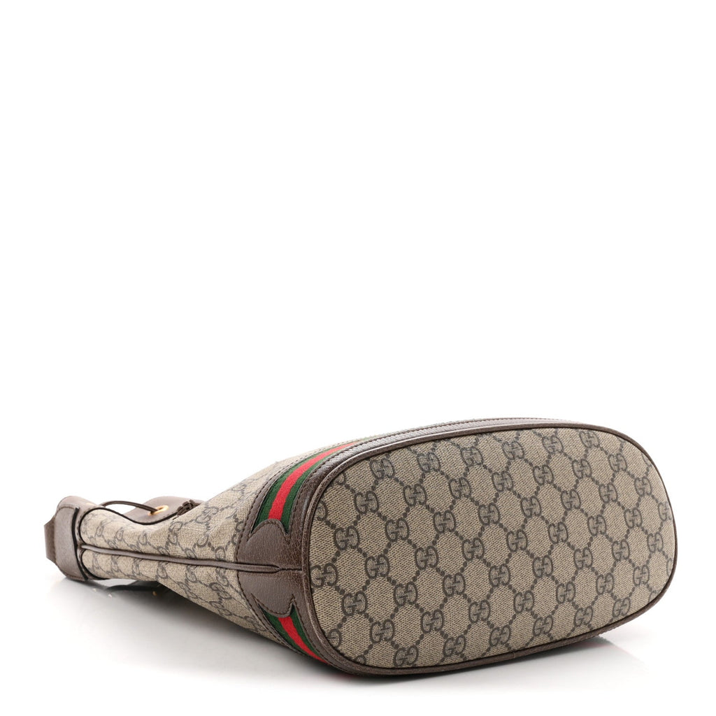GG Supreme Monogram Web Ophidia Bucket Bag Brown wholesalehk.shop