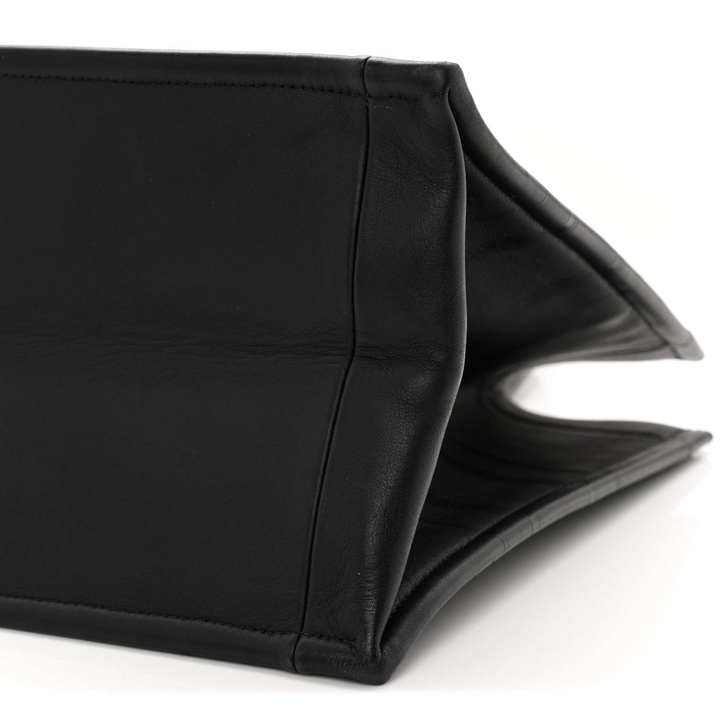 Calfskin Embossed Medium Book Tote Black £¨ Direct shipment via from wholesalehk.shop