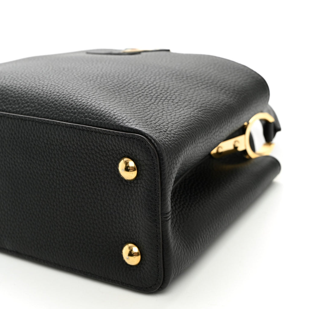 Taurillon Capucines PM Black £¨ Direct shipment via from wholesalehk.shop