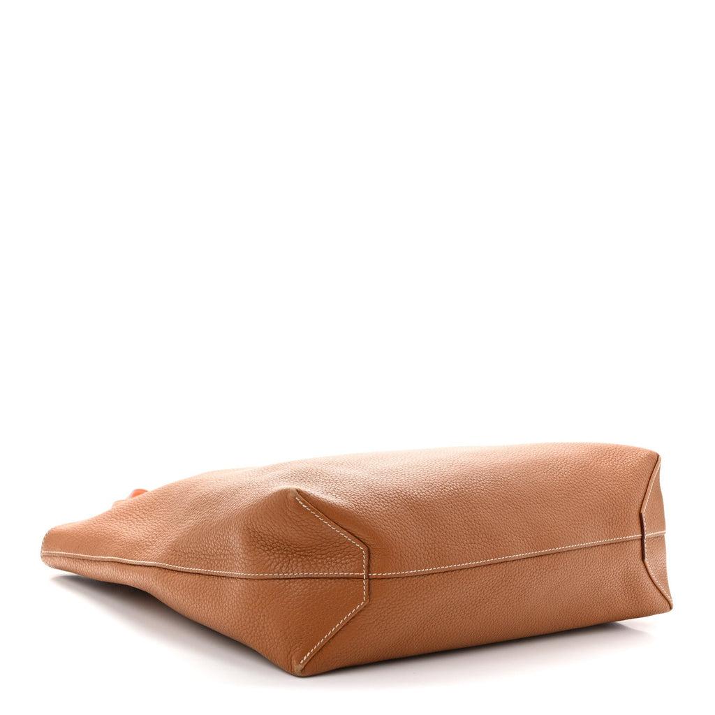 Taurillon Clemence Double Sens 45 Reversible Tote Orange Gold £¨ Direct shipment via from wholesalehk.shop