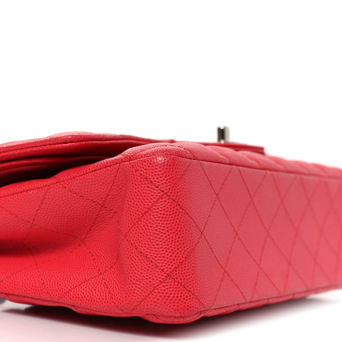 Caviar Quilted Medium Double Flap Dark Pink wholesalehk.shop