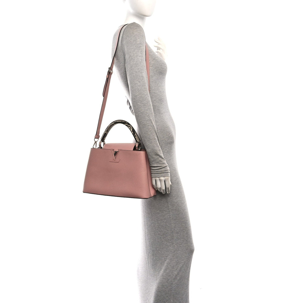 Taurillon Snakeskin Capucines PM Magnolia £¨ Direct shipment via from wholesalehk.shop