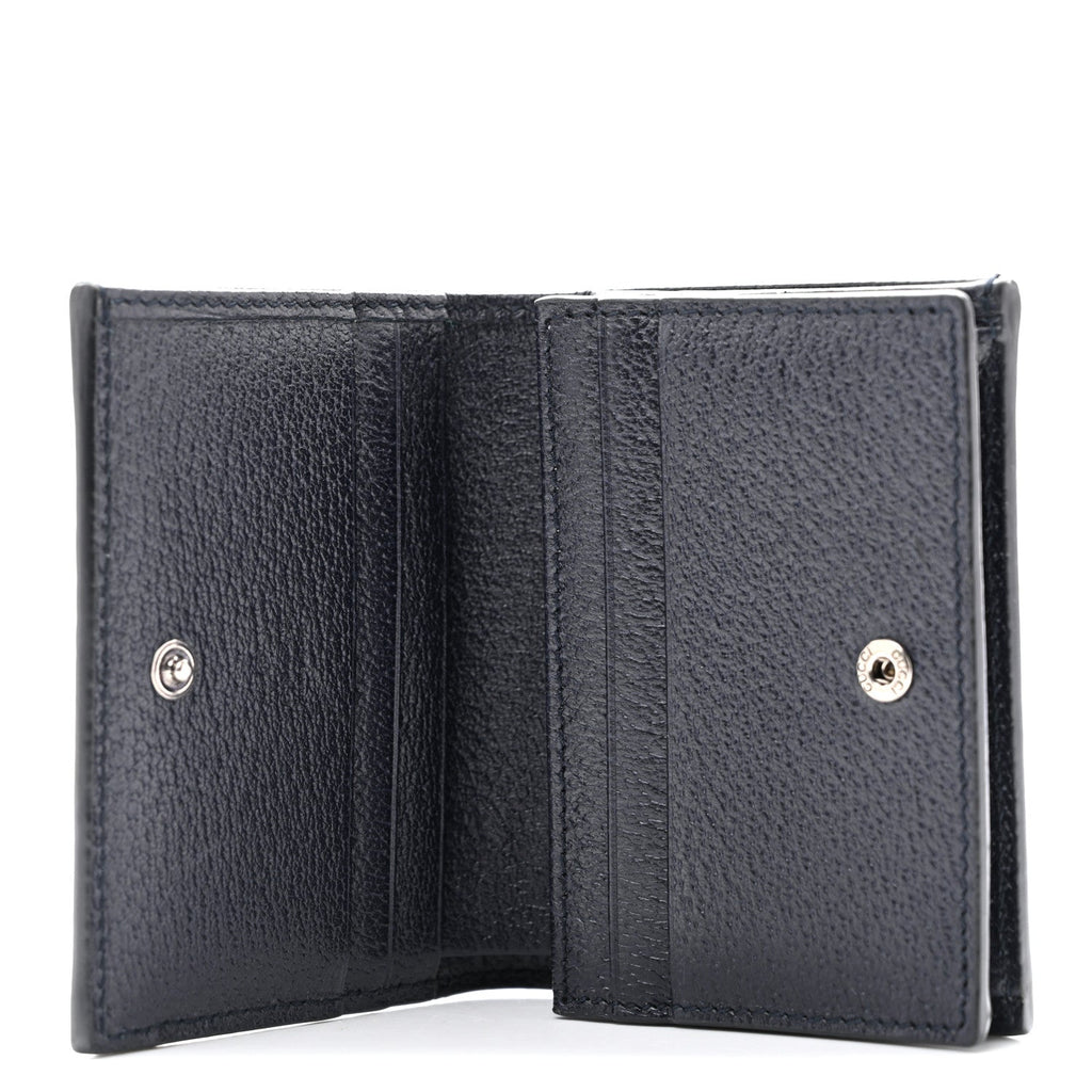GG Supreme Monogram Textured Dollar Calfskin Web Ophidia Card Case Beige Blue wholesalehk.shop