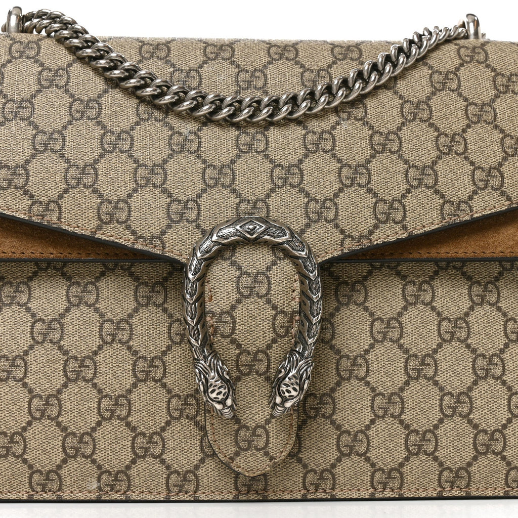 GG Supreme Monogram Medium Dionysus Shoulder Bag Taupe wholesalehk.shop