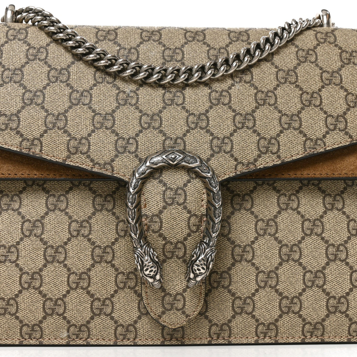 GG Supreme Monogram Medium Dionysus Shoulder Bag Taupe wholesalehk.shop