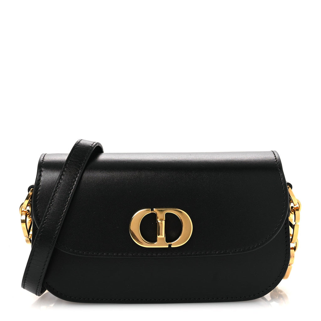Box Calfskin 30 Montaigne Small Avenue Bag Black wholesalehk.shop