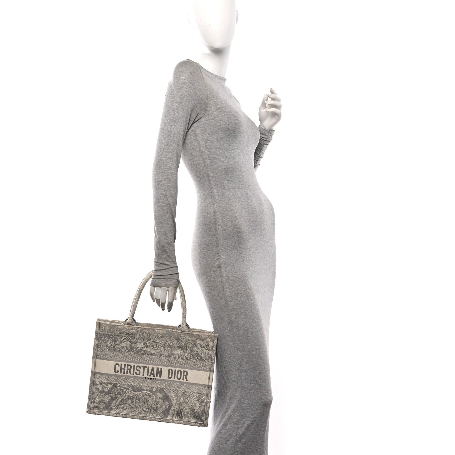 Canvas Embroidered Medium Dioriviera Toile De Jouy Reverse Book Tote Gray £¨ Direct shipment via from wholesalehk.shop
