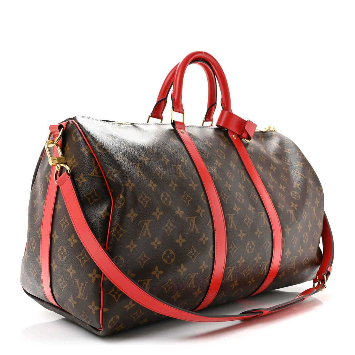 Calfskin Monogram Keepall Bandouliere 50 Coquelicot wholesalehk.shop