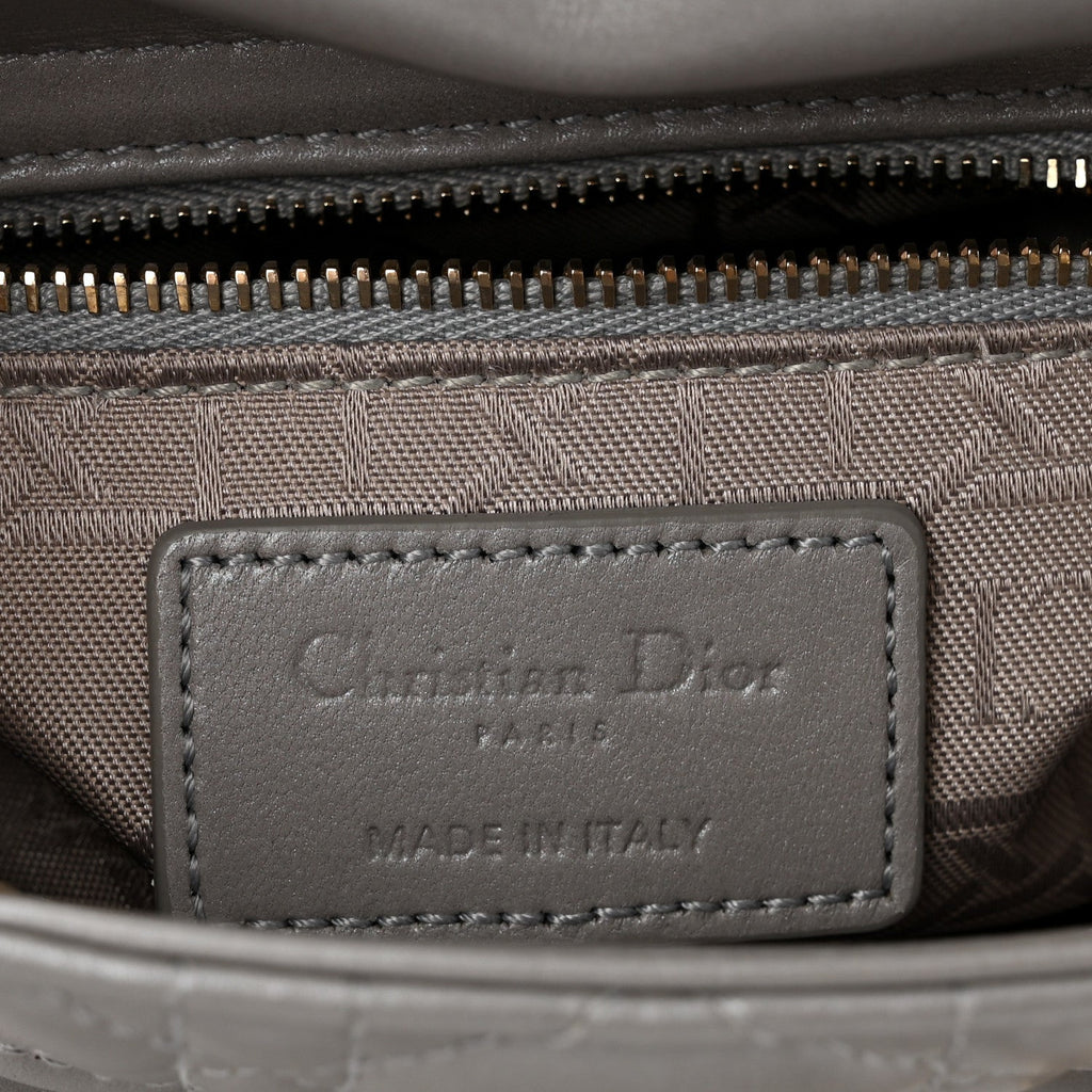 Lambskin Cannage Mini Lady Dior Gray Opaline Gray Opaline wholesalehk.shop