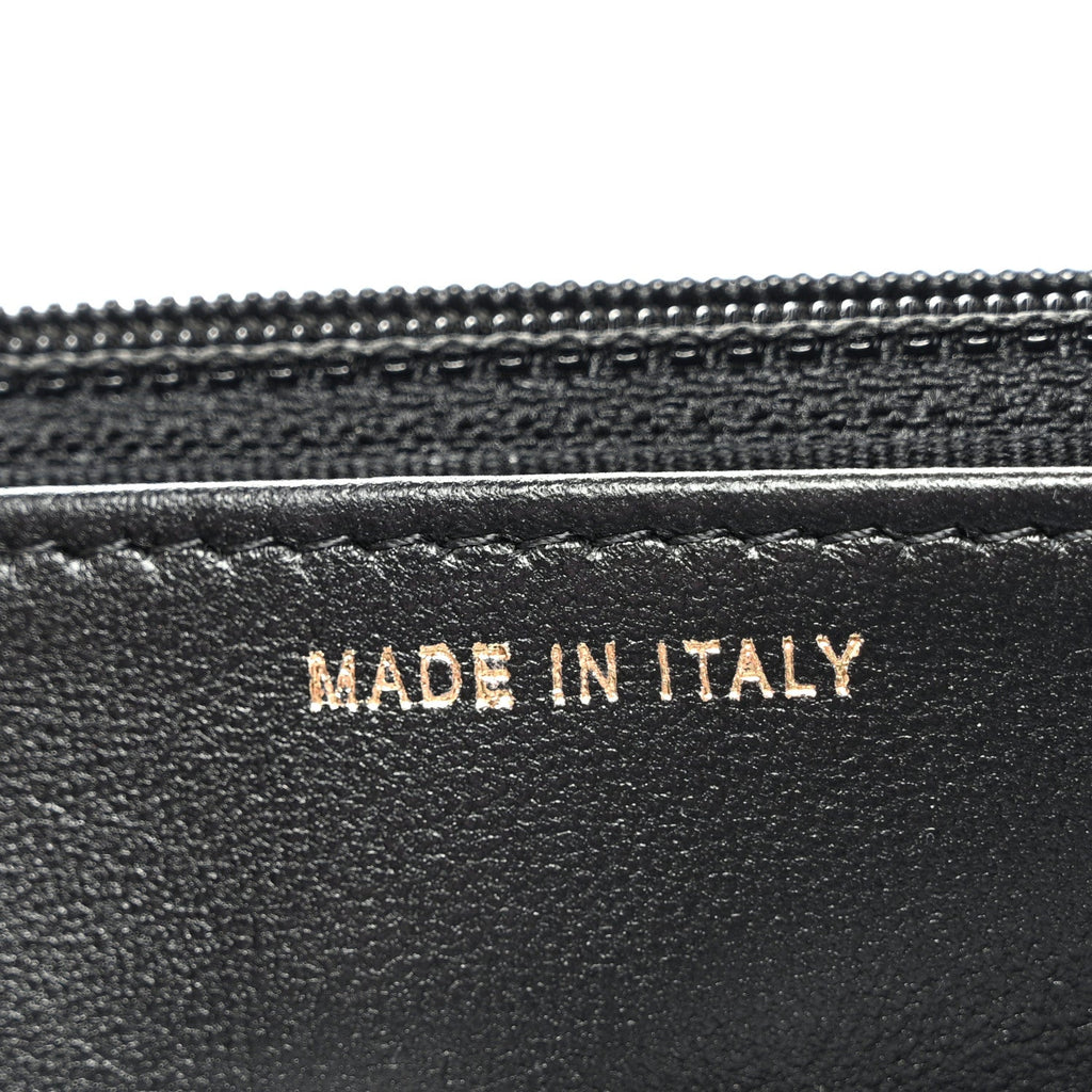 Lambskin Quilted Trendy CC Wallet On Chain WOC Black wholesalehk.shop