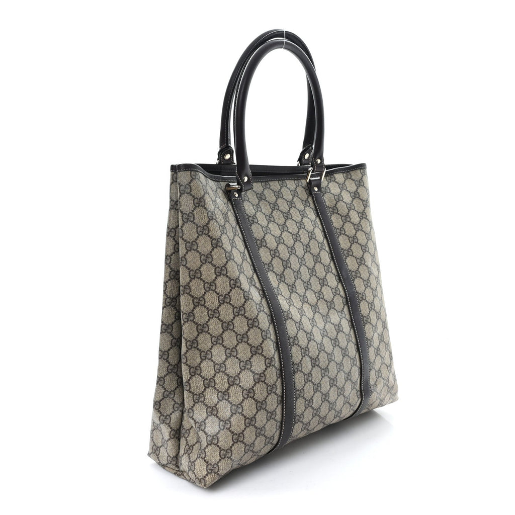 GG Plus Monogram Joy Vertical Tote Dark Brown wholesalehk.shop