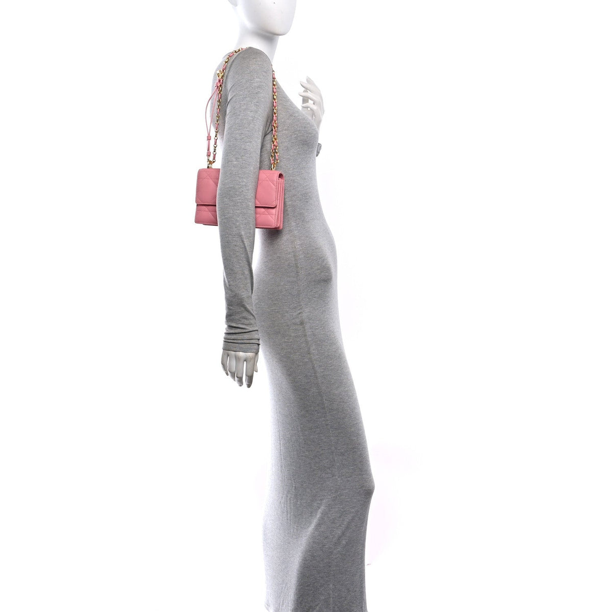 Lambskin Macrocannage Mini Miss Caro Bag Pink wholesalehk.shop