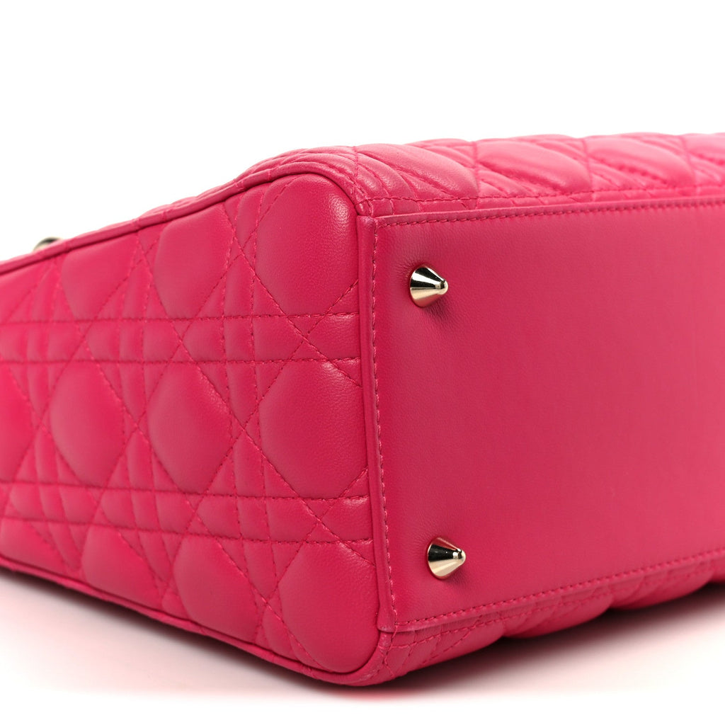 Lambskin Cannage Medium Lady Dior Pink wholesalehk.shop