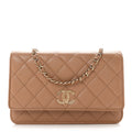 Caviar Quilted Multi Chain Wallet On Chain WOC Beige wholesalehk.shop