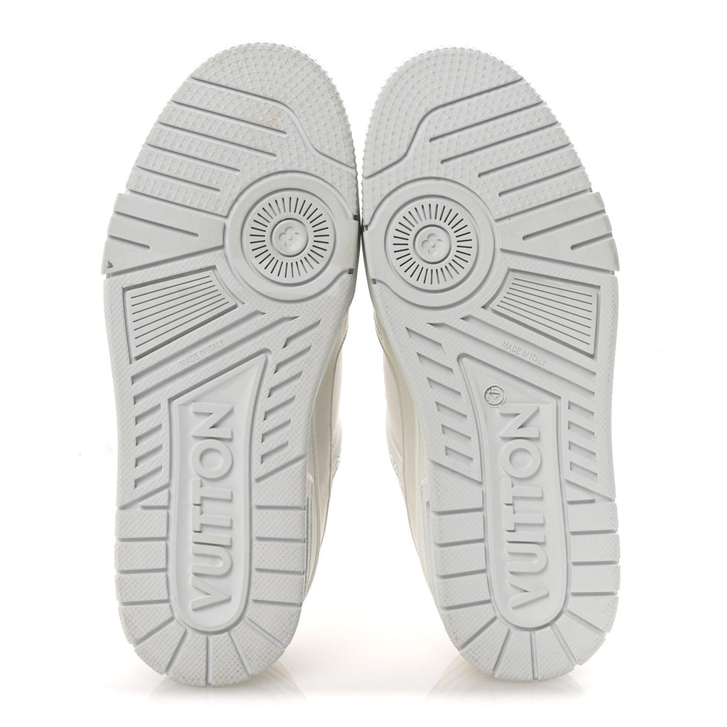 Calfskin Womens LV Trainer Sneakers 37.5 White £¨ Direct shipment via from wholesalehk.shop