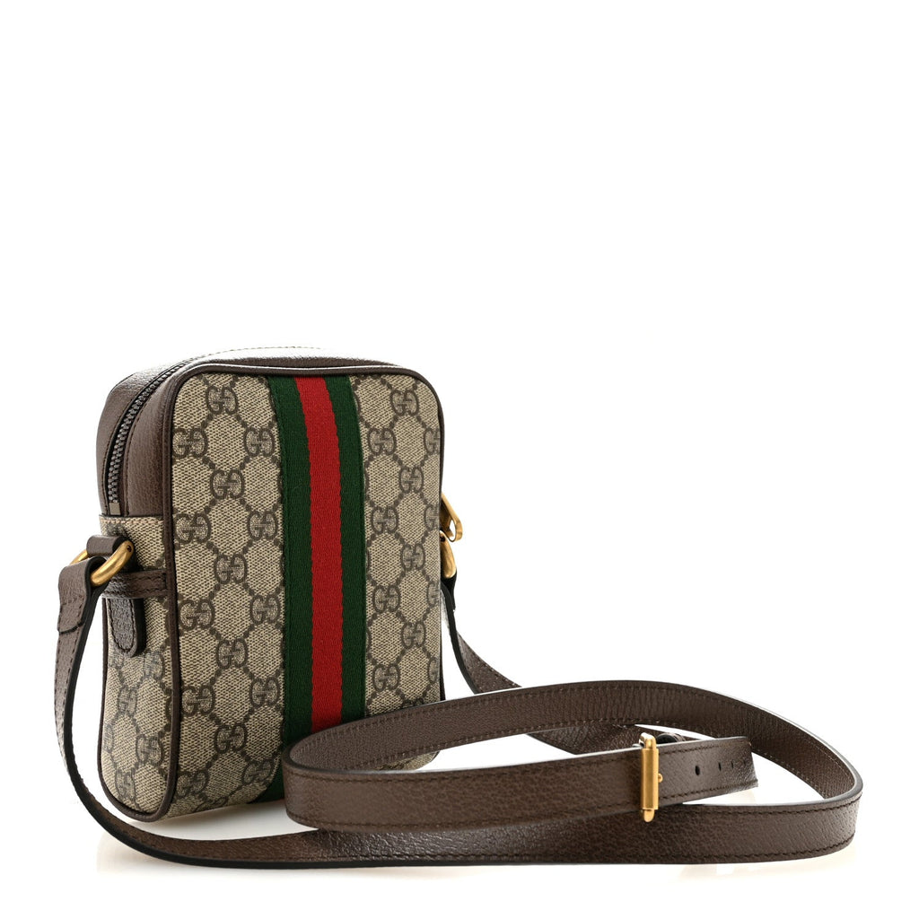GG Supreme Monogram Web Mini Ophidia Messenger Brown wholesalehk.shop