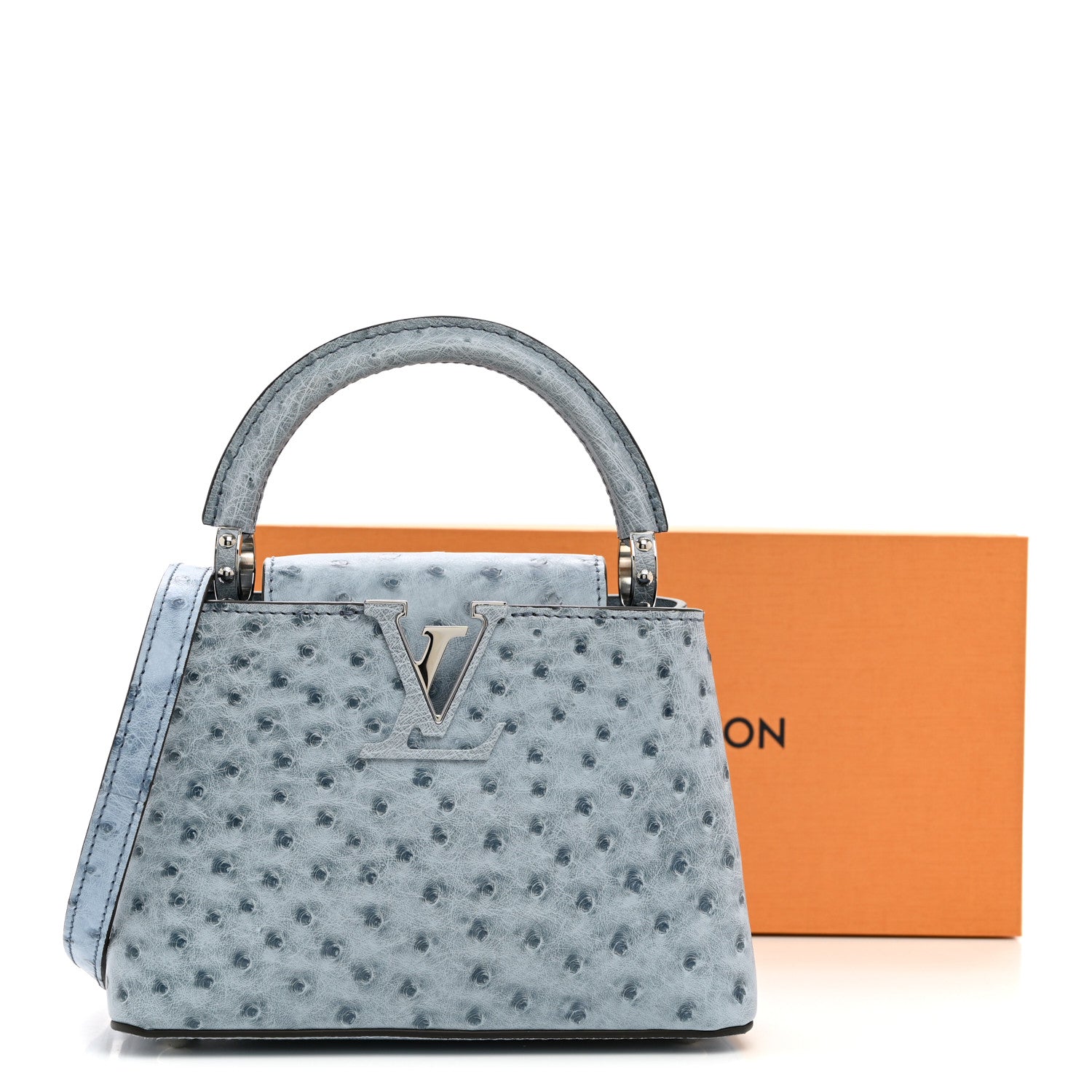 Ostrich Capucines Mini Blue Denim £¨ Direct shipment via from wholesalehk.shop