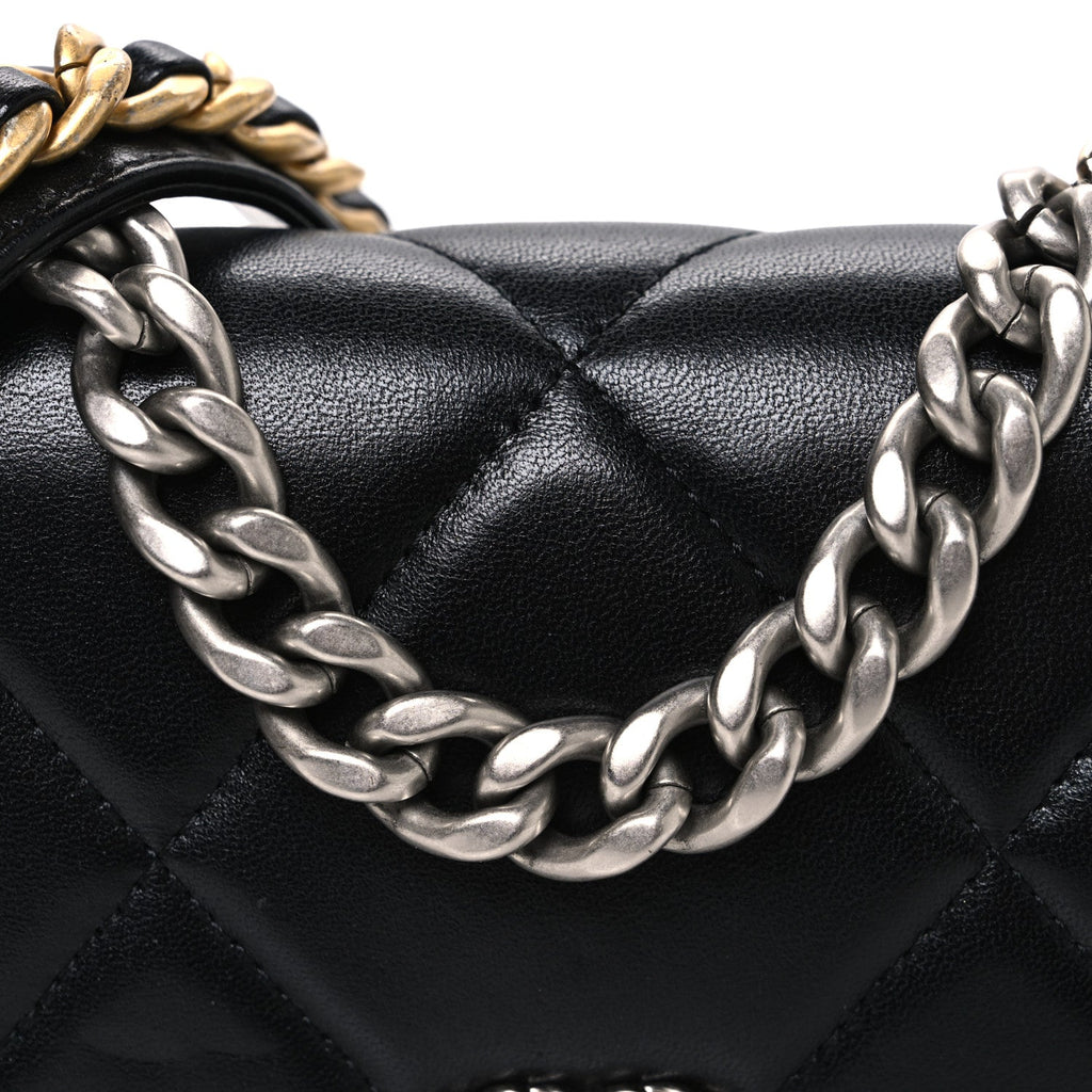 Lambskin Quilted Chanel 19 Wallet On Chain WOC Black wholesalehk.shop