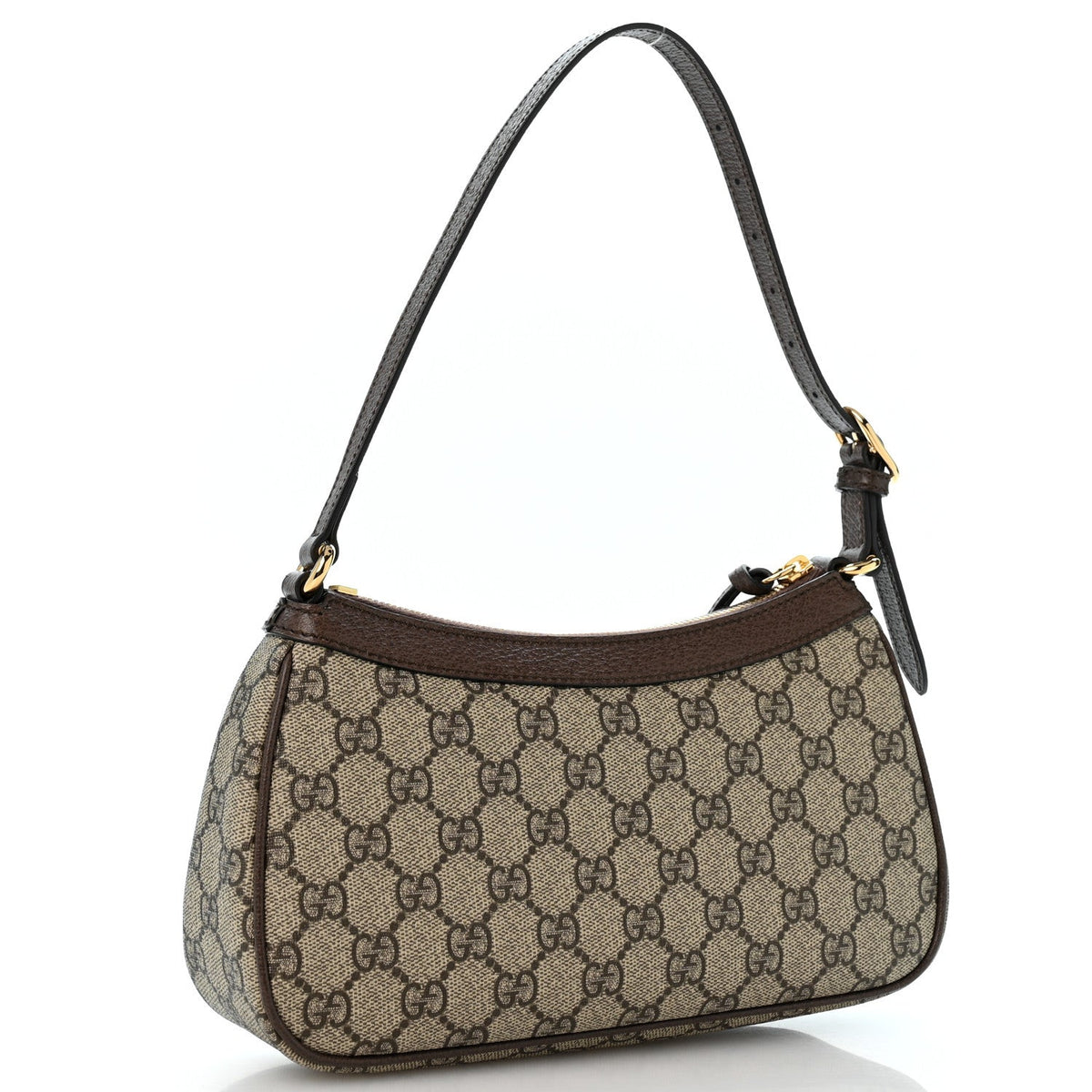 GG Supreme Monogram Textured Dollar Calfskin Small Ophidia Hobo Beige Ebony New Acero wholesalehk.shop