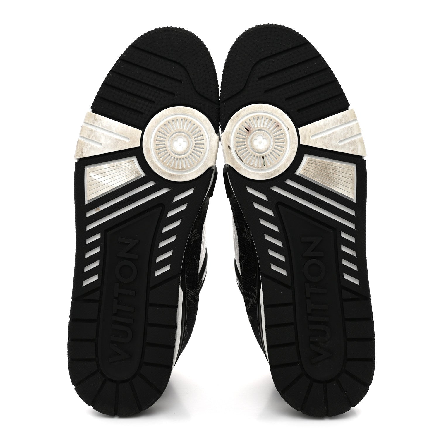 Calfskin Embossed Monogram Denim Mens LV Trainer Sneakers 10 Black £¨ Direct shipment via from wholesalehk.shop