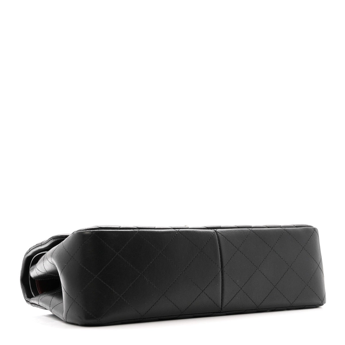 Lambskin Quilted Jumbo Double Flap Black wholesalehk.shop