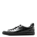 Calfskin Crocodile Embossed Frontrow Mens Sneakers 8 Black £¨ Direct shipment via from wholesalehk.shop