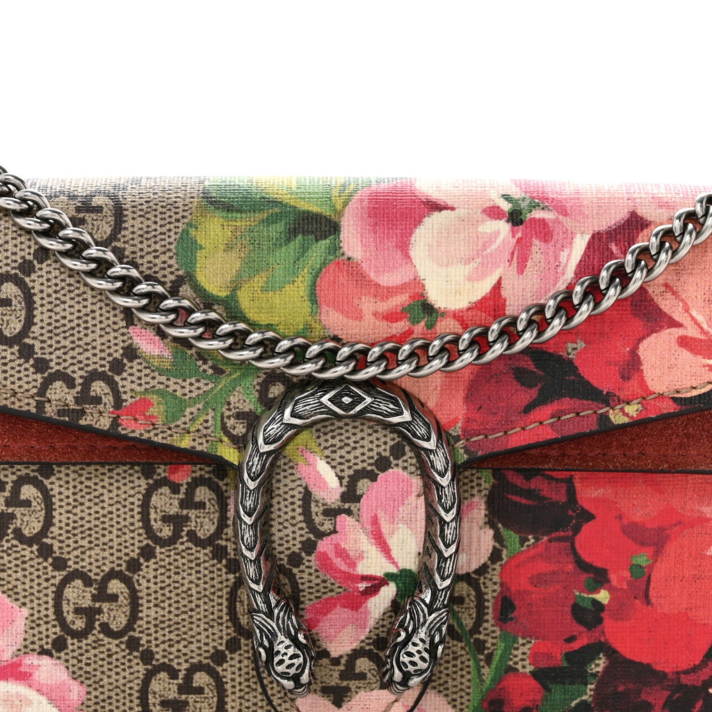 GG Supreme Monogram Blooms Super Mini Dionysus Shoulder Bag Beige Multicolor Dry Rose Beige Multicolor Dry Rose wholesalehk.shop