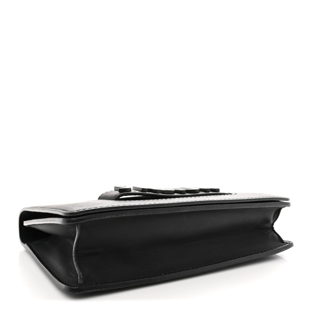 Ultra Matte Calfskin J'Adior Chain Flap Bag Black wholesalehk.shop