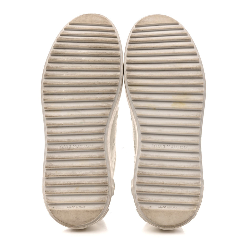 Lambskin Embossed Monogram Time Out Sneakers 35  White £¨ Direct shipment via from wholesalehk.shop