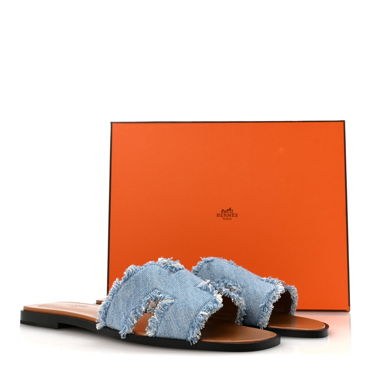 Denim Oran Fringe Sandals 40 Bleu Clair wholesalehk.shop