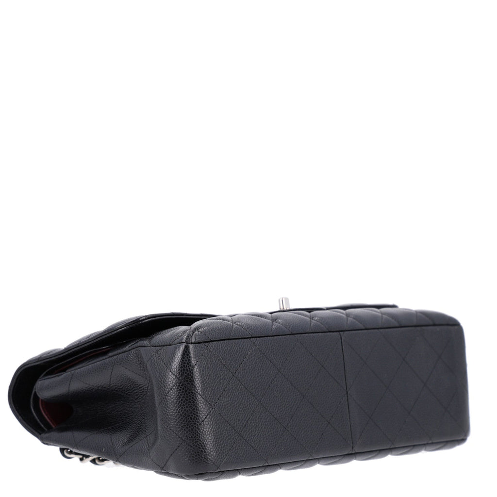 Caviar Quilted Jumbo Double Flap Black wholesalehk.shop