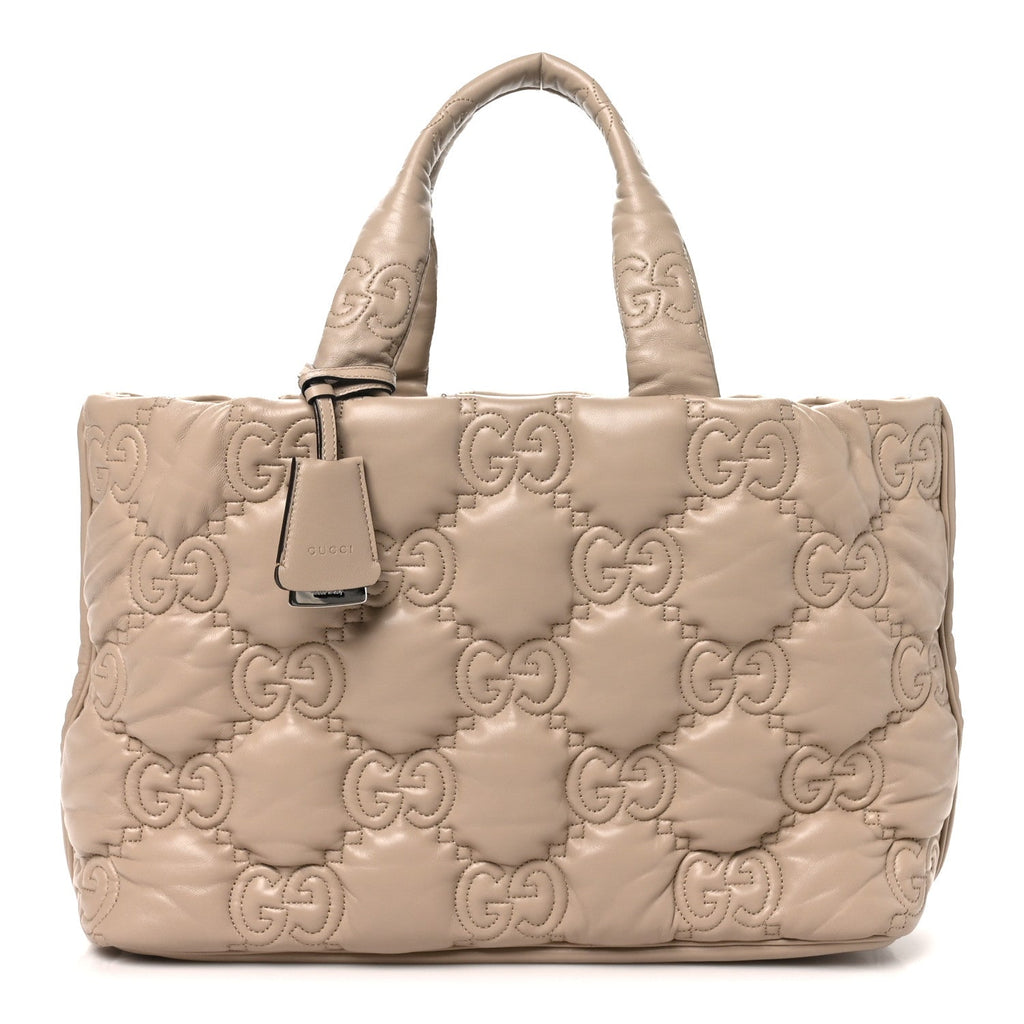 Calfskin GG Matelasse Large Tote Beige wholesalehk.shop