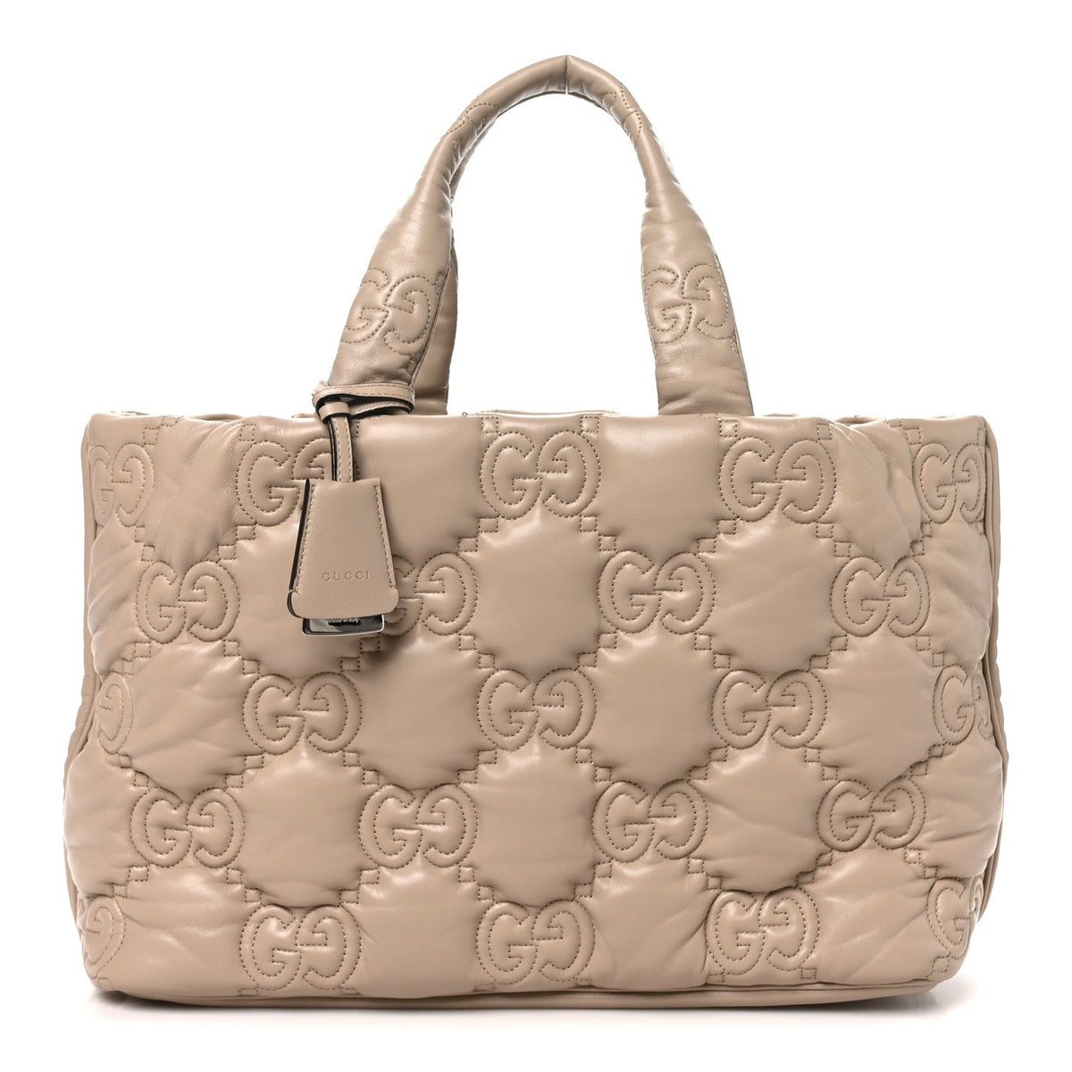 Calfskin GG Matelasse Large Tote Beige wholesalehk.shop