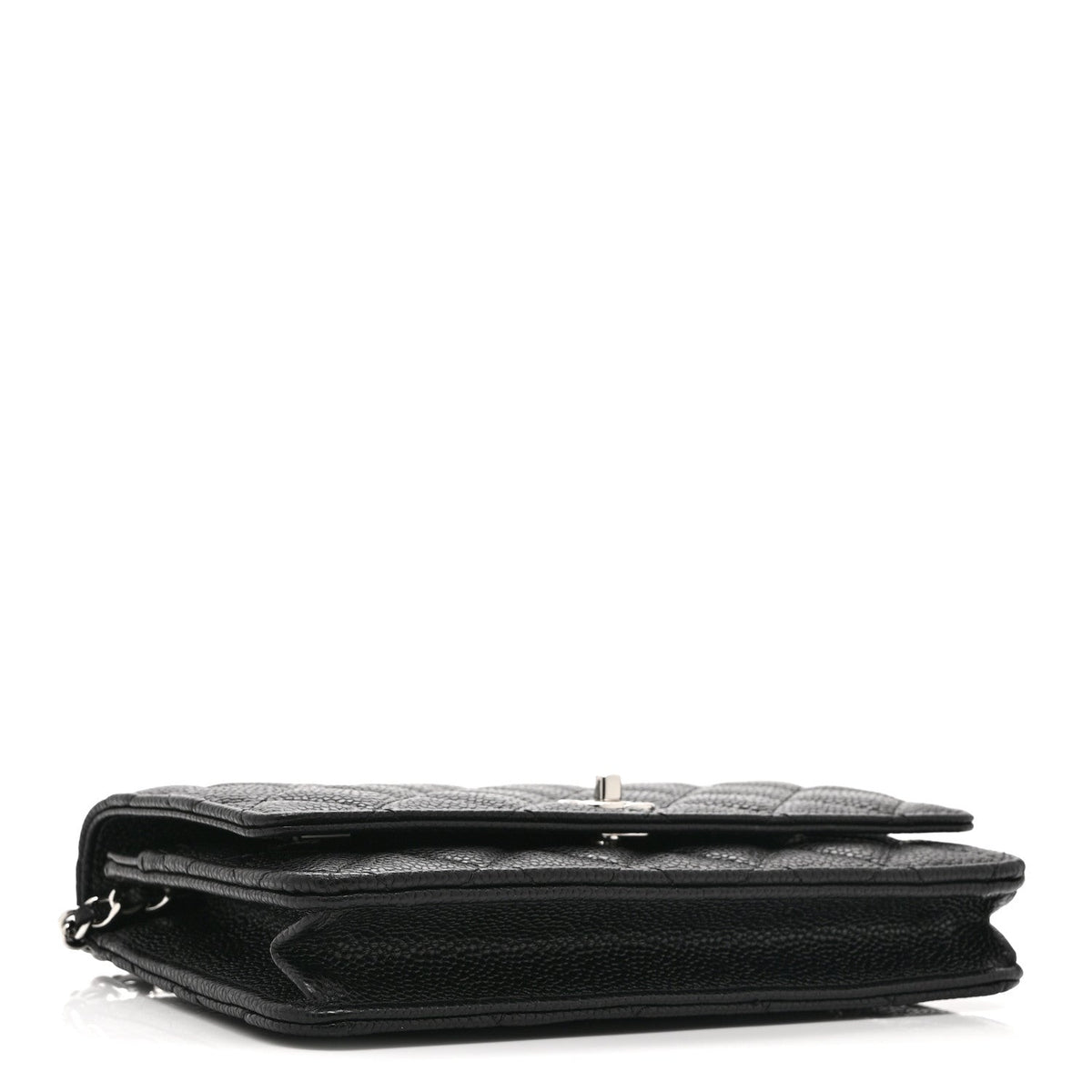 Caviar Quilted CC Turnlock Wallet On Chain WOC Black wholesalehk.shop