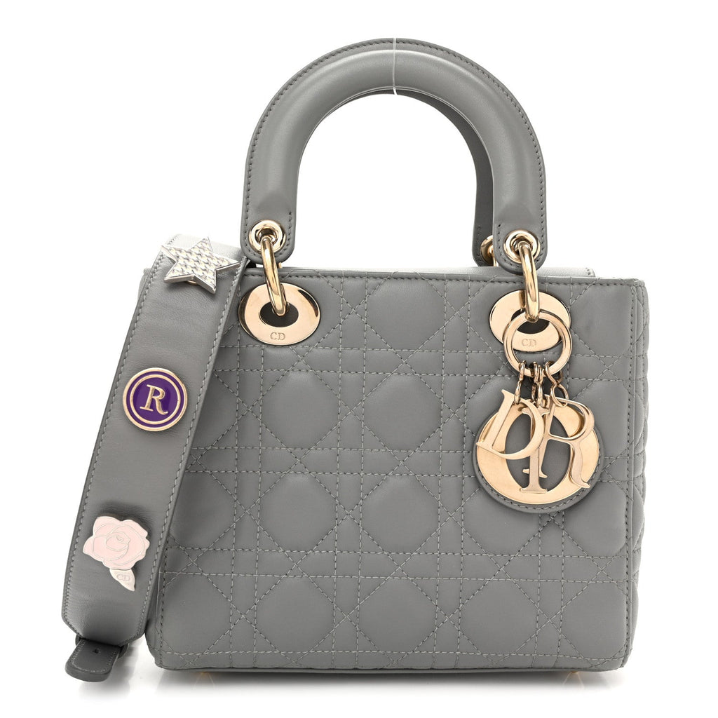Lambskin Cannage Small My ABCDior Lady Dior Grey wholesalehk.shop