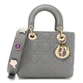 Lambskin Cannage Small My ABCDior Lady Dior Grey wholesalehk.shop