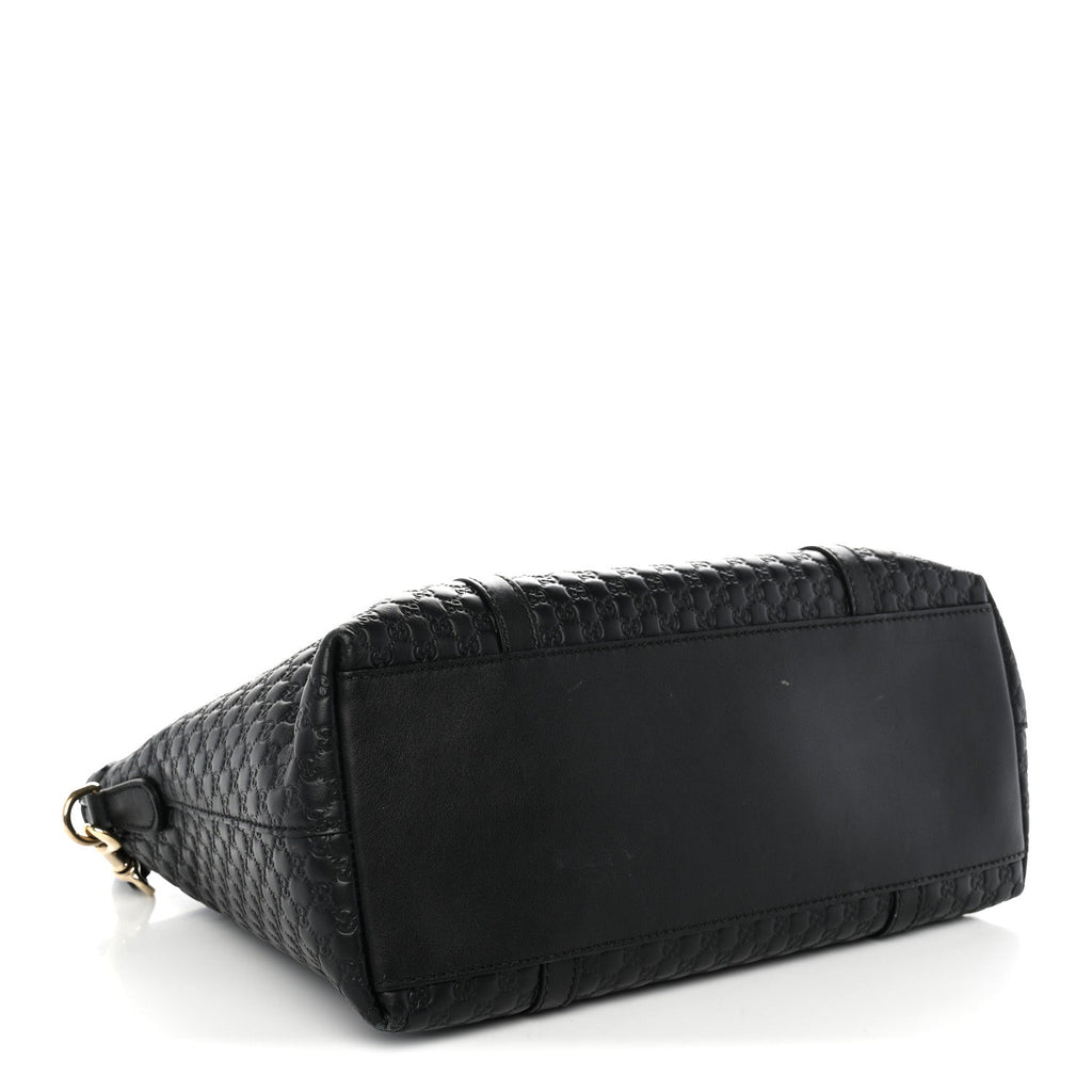 Soft Microguccissima Small Zippered Satchel Black £¨ Direct shipment via from wholesalehk.shop