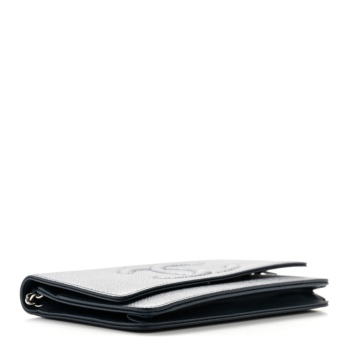 Caviar Timeless CC Wallet on Chain WOC Navy Blue wholesalehk.shop