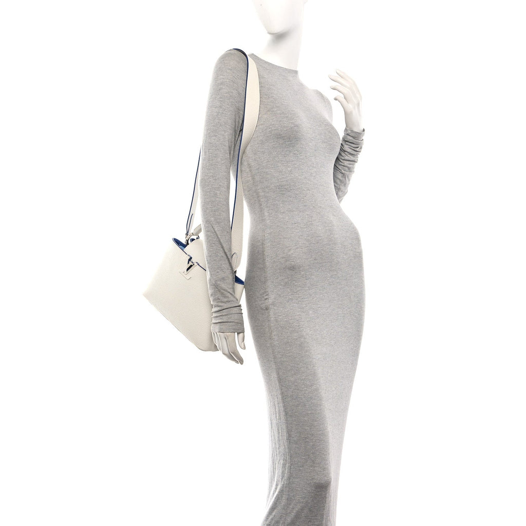 Taurillon Capucines BB White Blue £¨ Direct shipment via from wholesalehk.shop