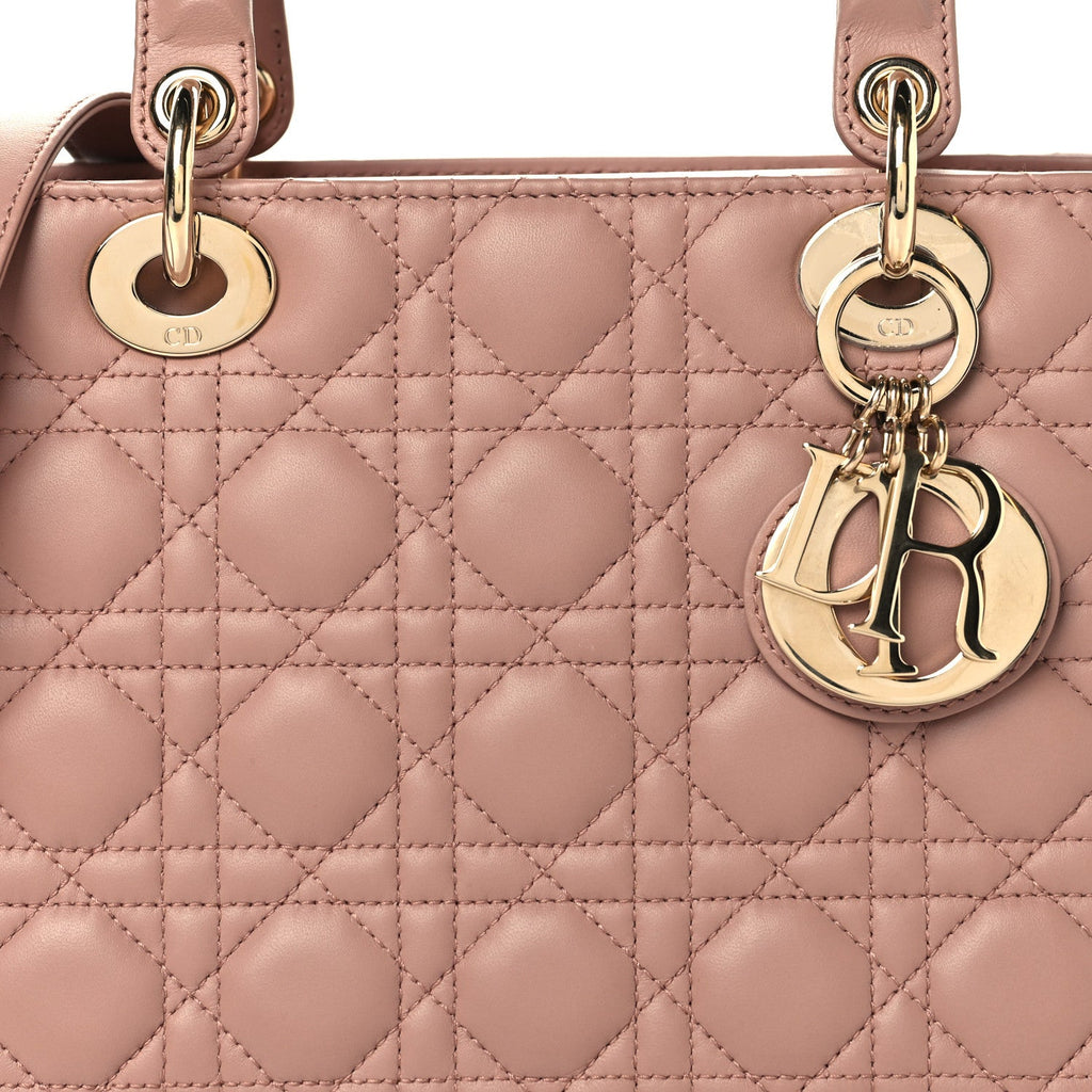 Lambskin Cannage Medium Lady Dior Fard wholesalehk.shop