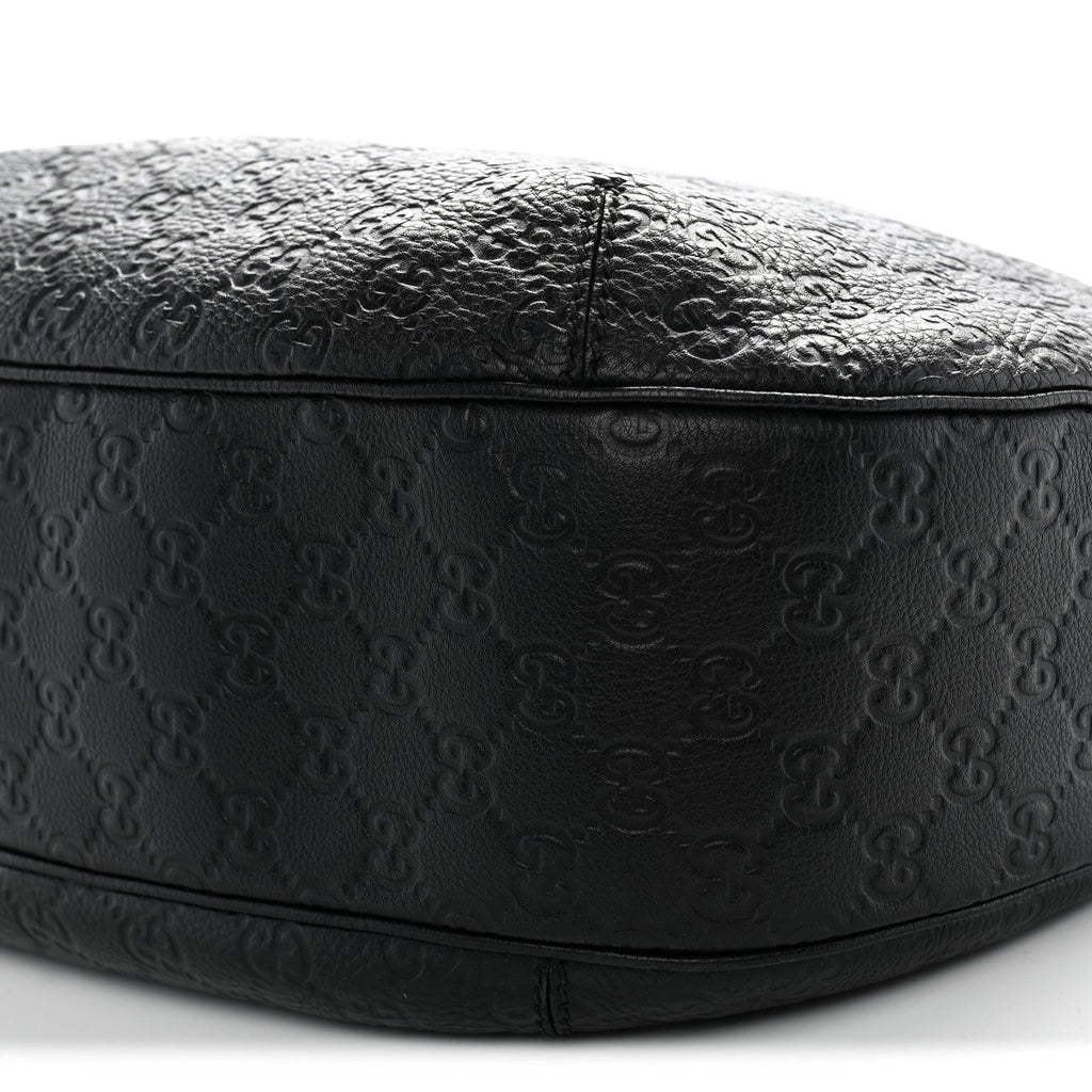 Guccissima Large New Ladies Web Hobo Black £¨ Direct shipment via from wholesalehk.shop