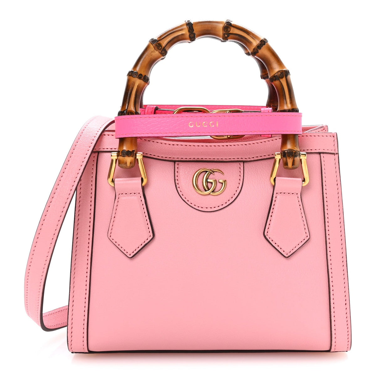 Wonka Grain Calfskin Mini Diana Tote Bag Wild Rose Fuxia Fluo wholesalehk.shop