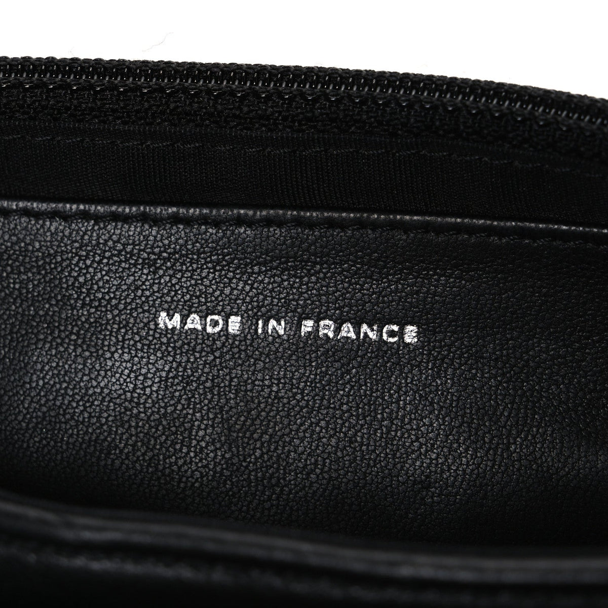 Lambskin Half Moon Wallet On Chain WOC Black wholesalehk.shop