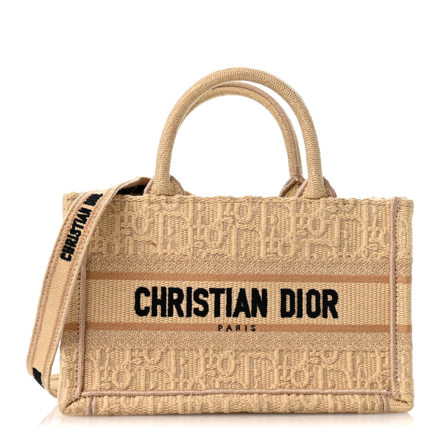 Raffia Oblique Mini Toile De Jouy Book Tote With Strap Beige £¨ Direct shipment via from wholesalehk.shop